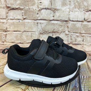Kids Black Toddler Baby Adjustable Hook & Loop Strap Athletic Sneakers Size 7